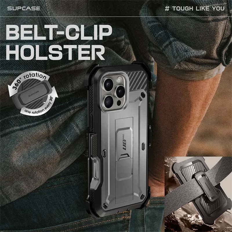 UB Pro Full-Body Rugged Phone Case with Built-in Screen Protector