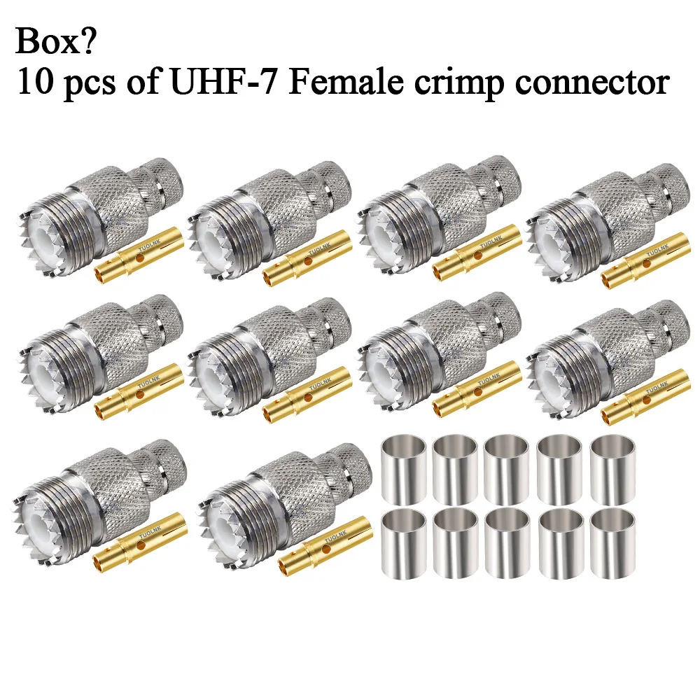 Adaptateur Connecteur UHF PL259 Vers TNC – 2 Pièces, Coaxial RF - 10