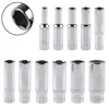 1pc Deep Socket 4/5/6/7/8/9/10/11/12/13/14mm Deep Socket Adapter 1/4inch Hex Socket Wrench Heads Ratchet Tool 6