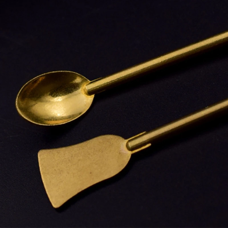 Incense Tool Incense Equipment Copper Spoon or Shovel Burner Dust Tools for Making Accessory Home Yoga B03E