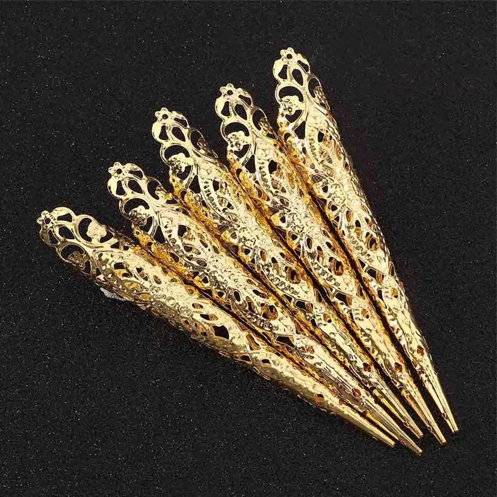 5Pcs Fashion Belly Dance Peacock Finger Jewelry Dance Prop False Nail Dance False Nail