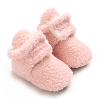 PINK Super Cute Winter Snow Baby Boots Cute Bear Warm Booties For Kids Soft Sole Infant Newborn Toddler Baby Girl Shoes 2