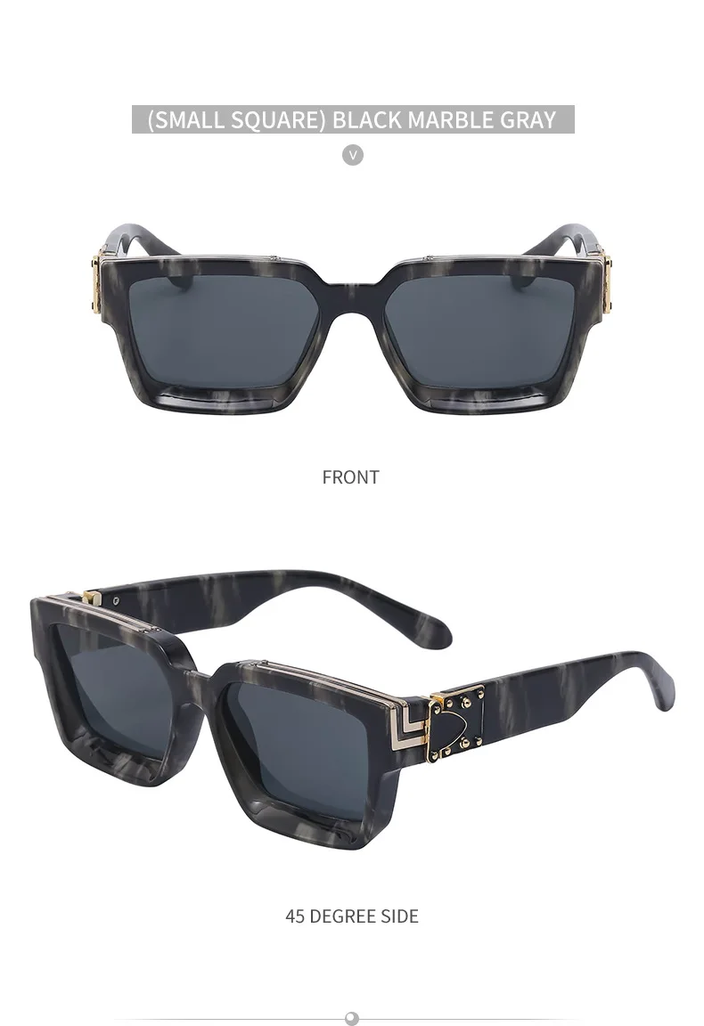 Millionaire Square Sglasses For Men Vintage  Sglasses Women Retro Shades Fashion Glasses Gafas De Sol Sonnenbrille_voghion.com