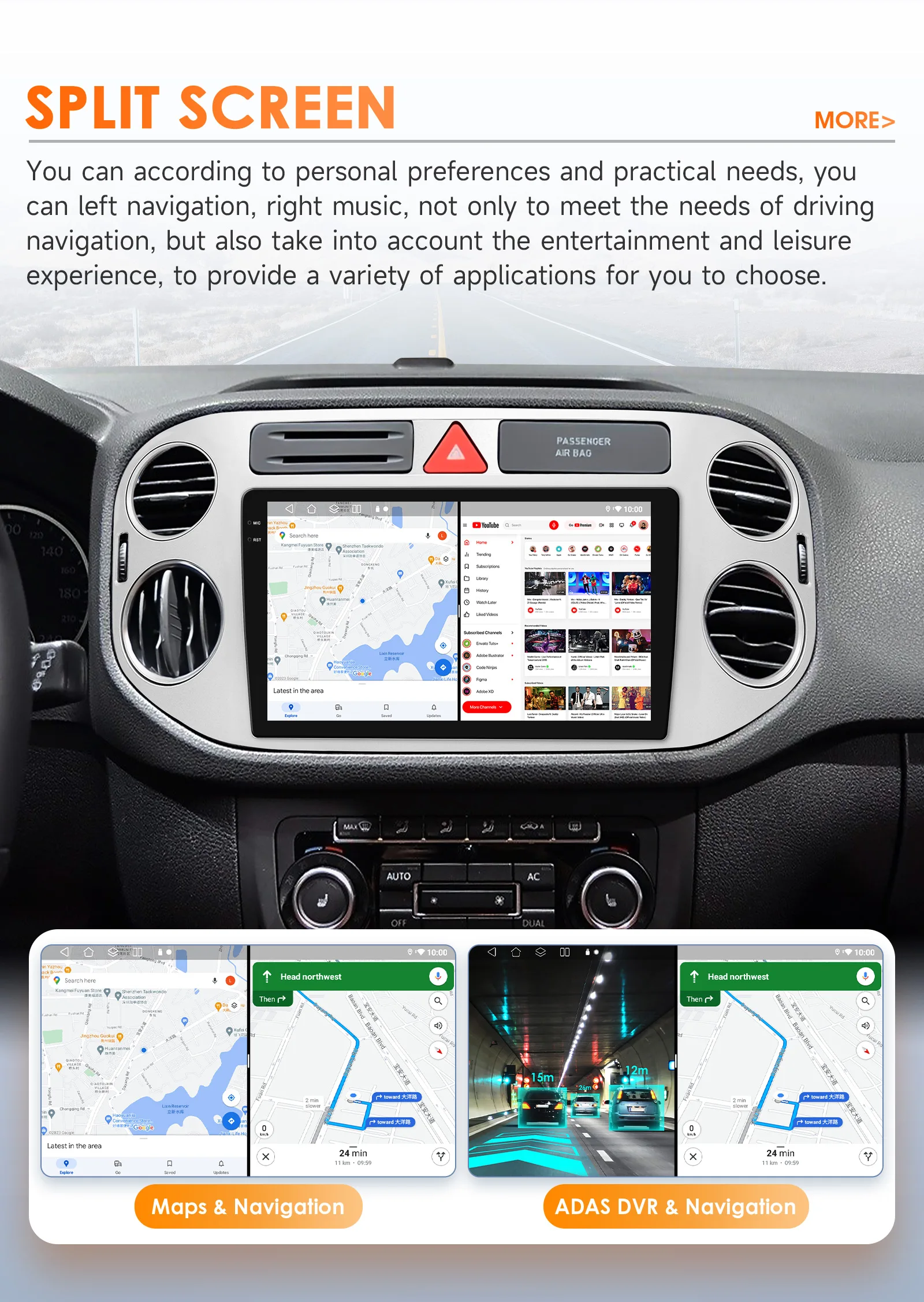 Hizpo AI Sprachradio für VW Volkswagen Tiguan 1NF 2006–2016, Auto-Multimedia-GPS, 2 DIN Autoradio, kabelloses CarPlay, Android Auto RDS – Detail 37