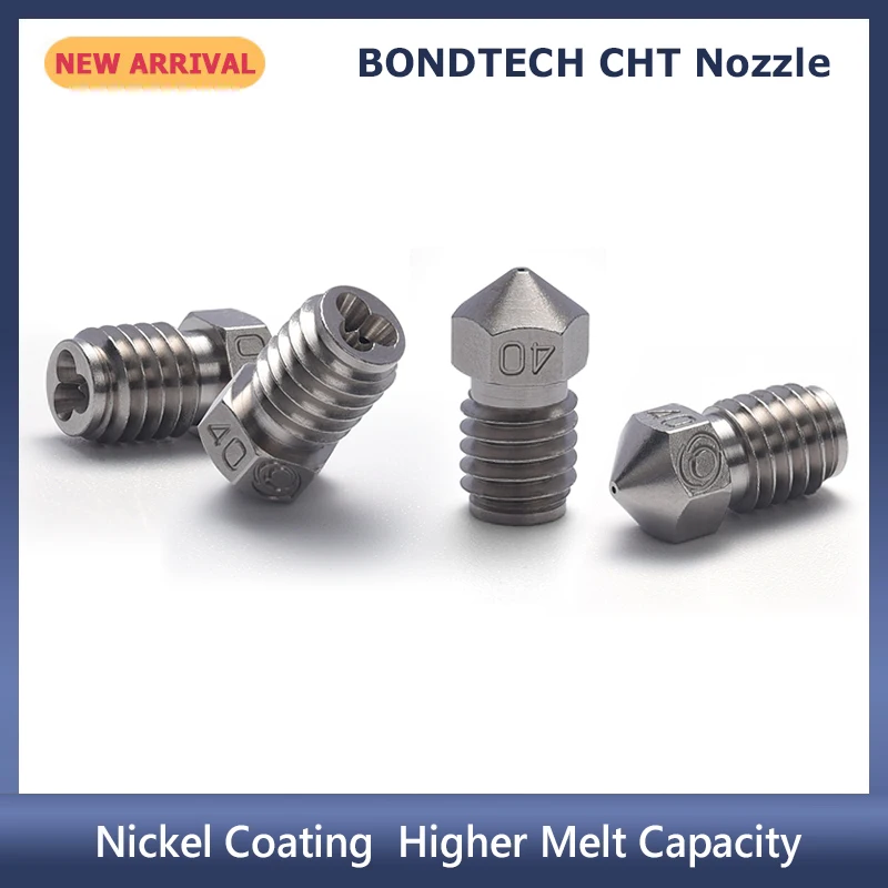 Bondtech Cht Mos Bico de Latão Revestido 0.4 mm para 1.75 Filamento E3d v5 v6 Bloco Prusa i3 Reprap m6 Mosquito 3d Hotend de Alta Qualidade