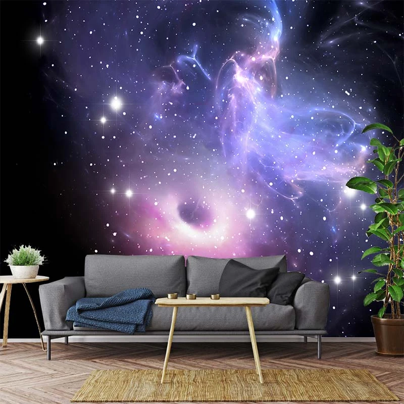 Simple space, universe, starry sky wallpaper, night color, black hole, living room, customized ...