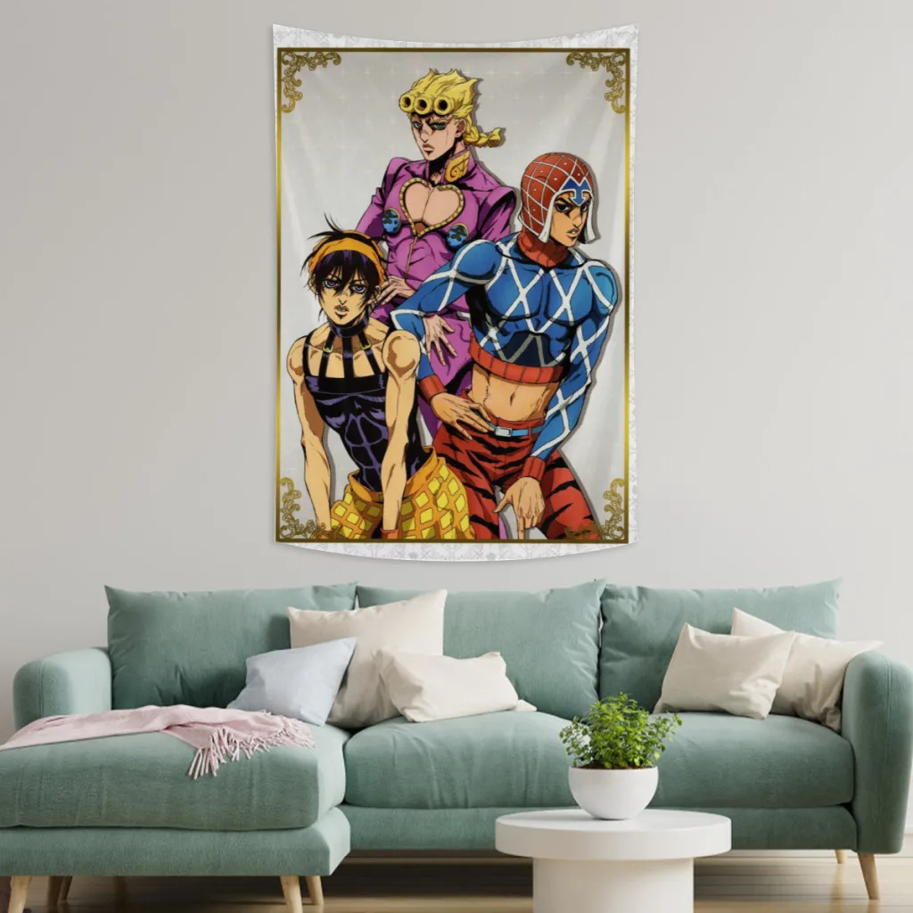 

JoJo's Bizarre Adventure Tapestry Anime Cartoon Room Décor Aesthetic Home Decoration Bedroom Wall Art