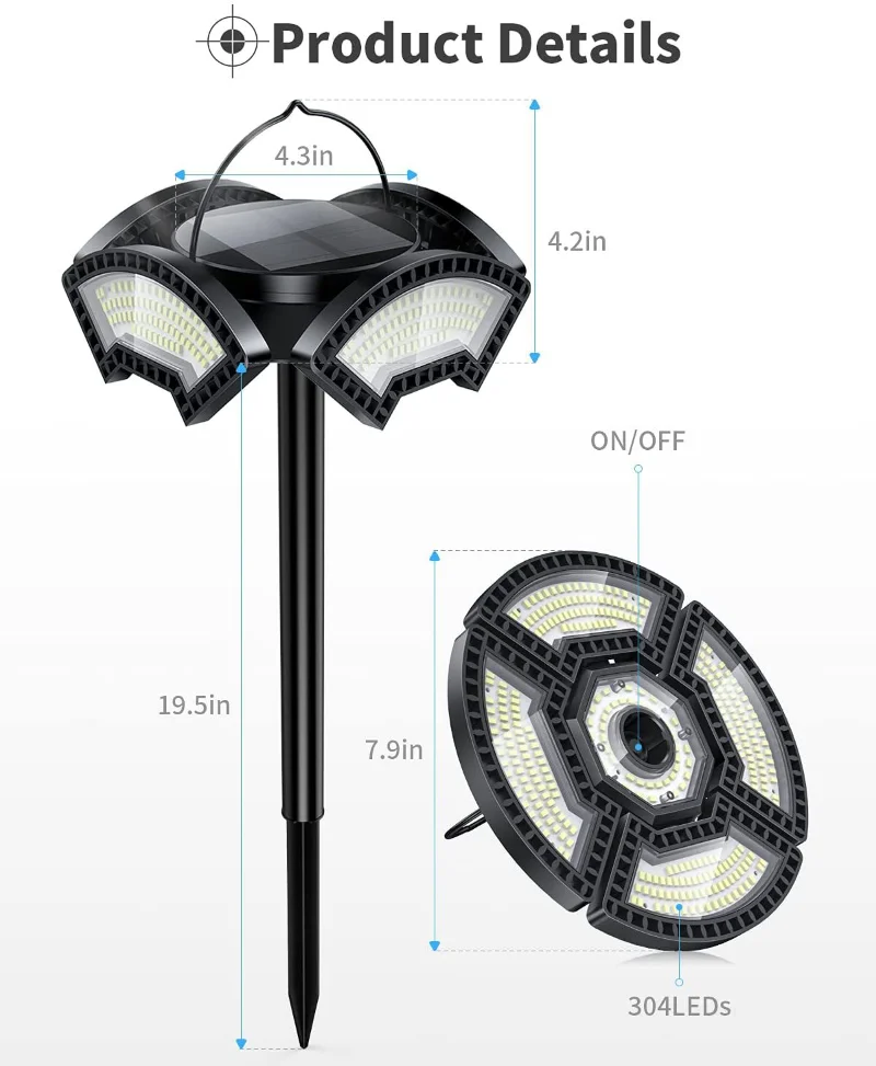 

Solar Lights 304LED fully lit outdoor garden floor mounted lawn lamps inductive suspended waterproof chandelier Lighting