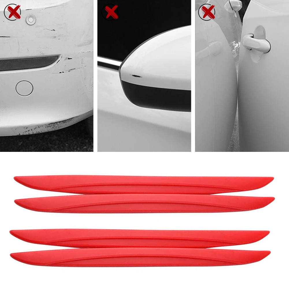 Universal Scrape Guard Set - 4PCS Bumper, Door Edge, and Mirror Protection Strips