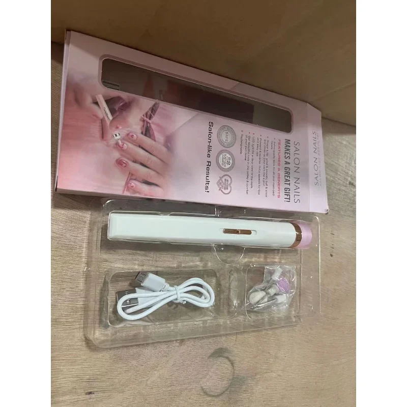 Electric Nail Grinder Polishing Machine with Light Portable Mini Manicure Art Pen Tools For Gel Removing electric nail drill electric nail polisher electric nail grinder