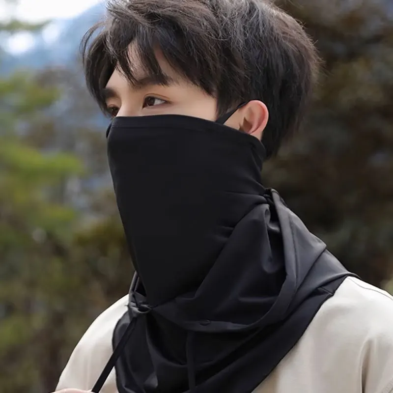 2Pcs Breathable Full Head Mask and Arm sleeve Set Unisex Summer Cooling Long Balaclava Face Mask Neck Cover for Cycling Fishing
