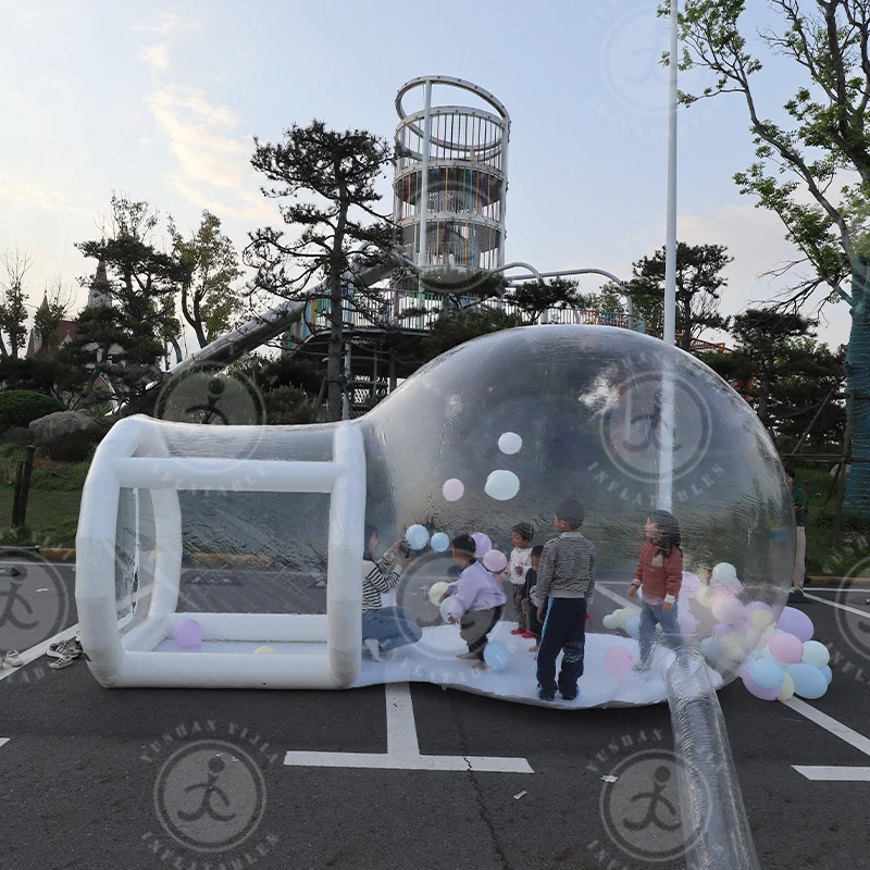 Christmas Inflatable Balloons Bubble House Outdoor 8.2/10FT Commercial Grade PVC Bubble Tent House With Blower For Party Decorat 5