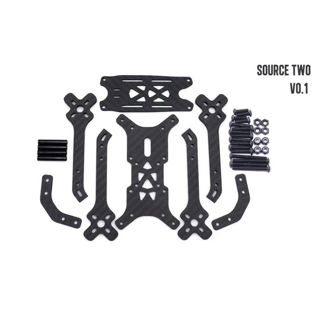 Angeltoy Source Two Open Source FPV Drone Frame Kit Carbon Fiber 5/6inch For O3 FPV Racing Drone Quadcopter Freestyle 6