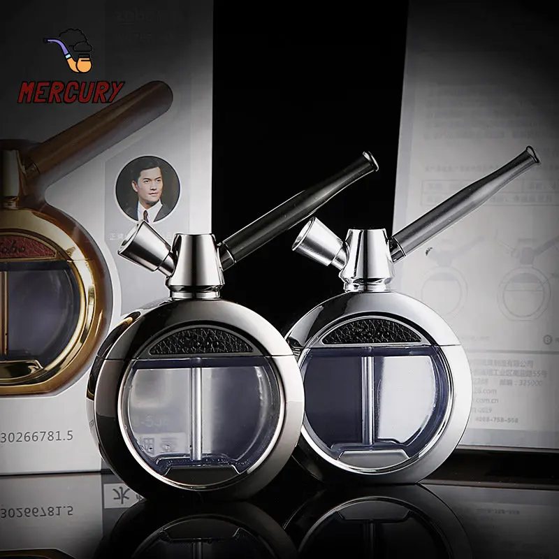 MERCURY Double Filter Water Smoking Pipe Zinc Alloy Hookah Set For Men and Women Dry Herb Grass Tobacco Pipes tobacco pipe,herb smoking pipe,smoking pipe,hookah water pipe