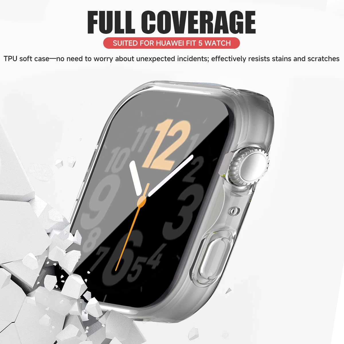 Soft TPU Full All-Around Protective Smartwatch Case Cover