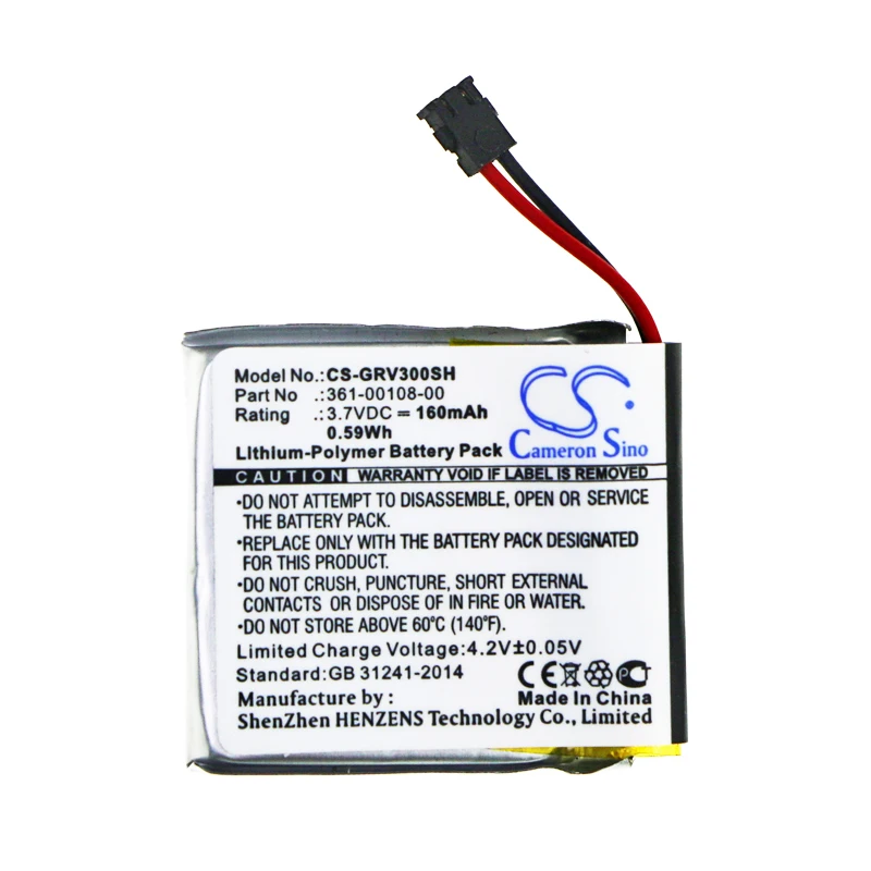 

Cameron Sino 3.7V/160mAh Smartwatch Battery 361-00108-00, 361-00108-01 for Garmin Vivoactive 3, Vivoactive 3 Music