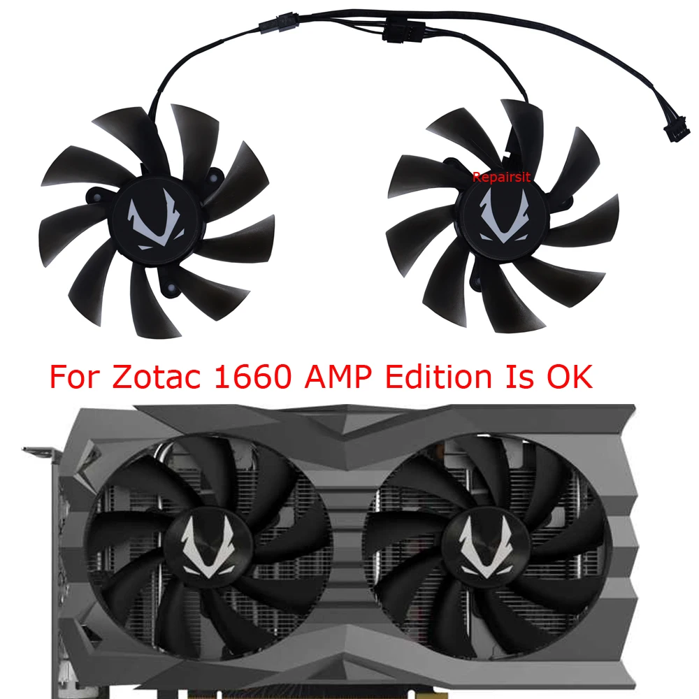 Conjunto Cf9015h12s Ga92a2hgpu Coolerplacas de Vídeo Video Ventilador de Placas Gráficaspara Zotac Gaming Gtx 1660-super Amppara Zotac Rtx 2060 Super Minipara Zotac Rtx 2070 Super Minipara Zotac Zt-t20710e10m Peças - Imagem 4
