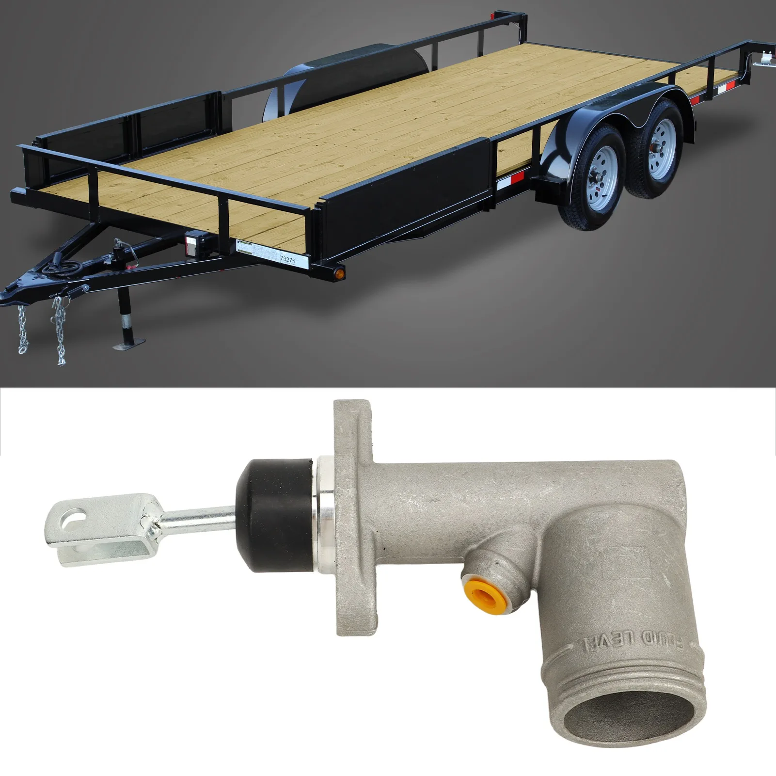 3/4 Inch Hydraulic Handbrake Brake Clutch Master Cylinder Efficient Rugged Reliable High Hardness Easy Installation for Trailer