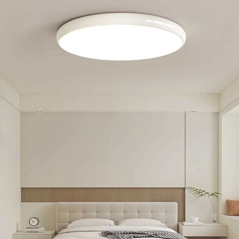 

Cream Minimalist Ceiling Light Modern Hallway Simple Nordic Room Light Eye Protection Bedroom Plafon De Led Teto Home Furnitures