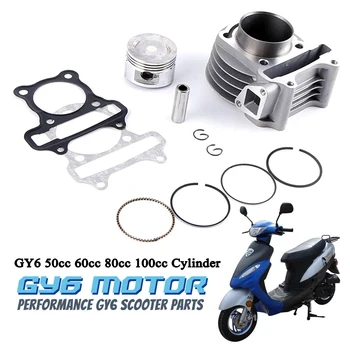 Scooter ATV 139QMB 139QMA Motore GY6 50cc 60cc 80cc 100cc Cilindro 47mm 50mm Cilindro Pistone Anelli Assy 4 Tempi Scooter Ciclomotore