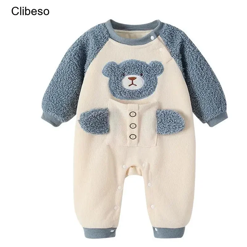 

2023 Clibeso Autumn Newborn Infant Baby Boys Girls Romper Playsuit Overalls Badysuit Long Sleeve Babies Jumpsuit Clothing 0-2y