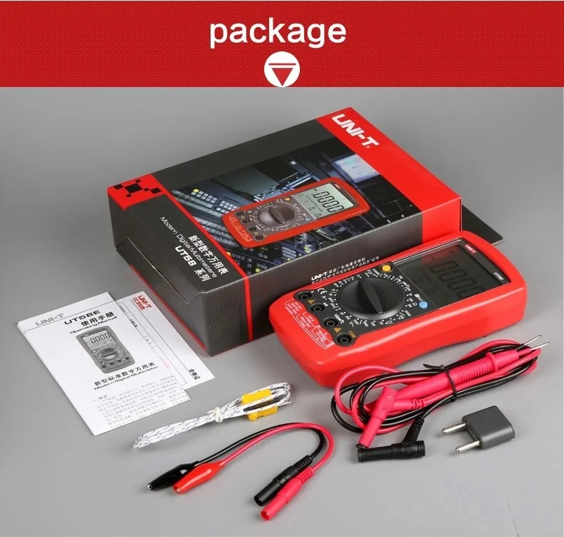 UNI-T UT58A UT58B UT58C UT58D UT58E 디지털 멀티미터 전류 전압 저항 커패시턴스 주파수 온도 테스터