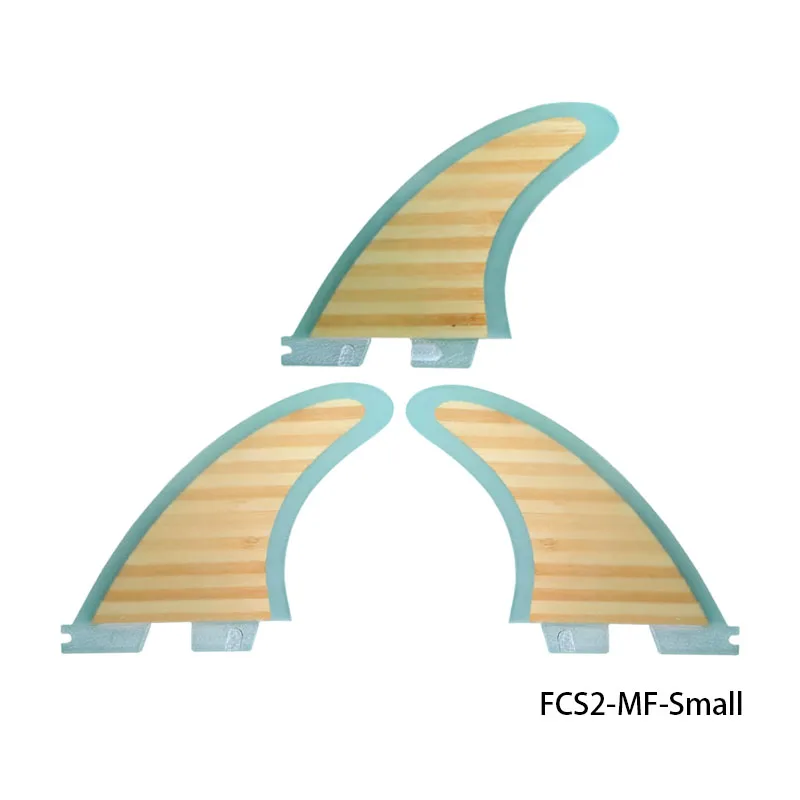 NEW FCS2 S/M Bamboo Surf Fin Eco-Friendly Natural Material Easy Fit for Most Boards Beginner Stability Control, Bamboo Aesthetic