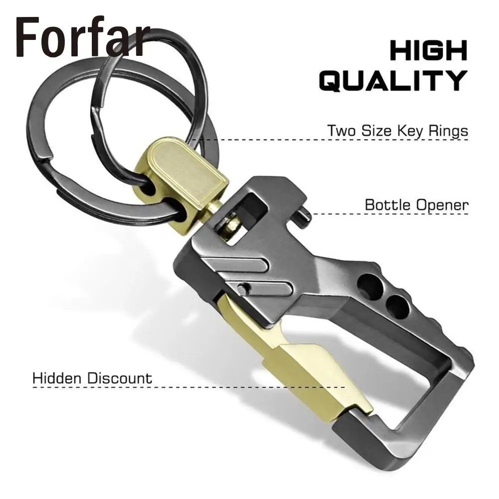 Zinc Alloy Car Auto Keychains Bottle Opener Snap Hook With Swivel