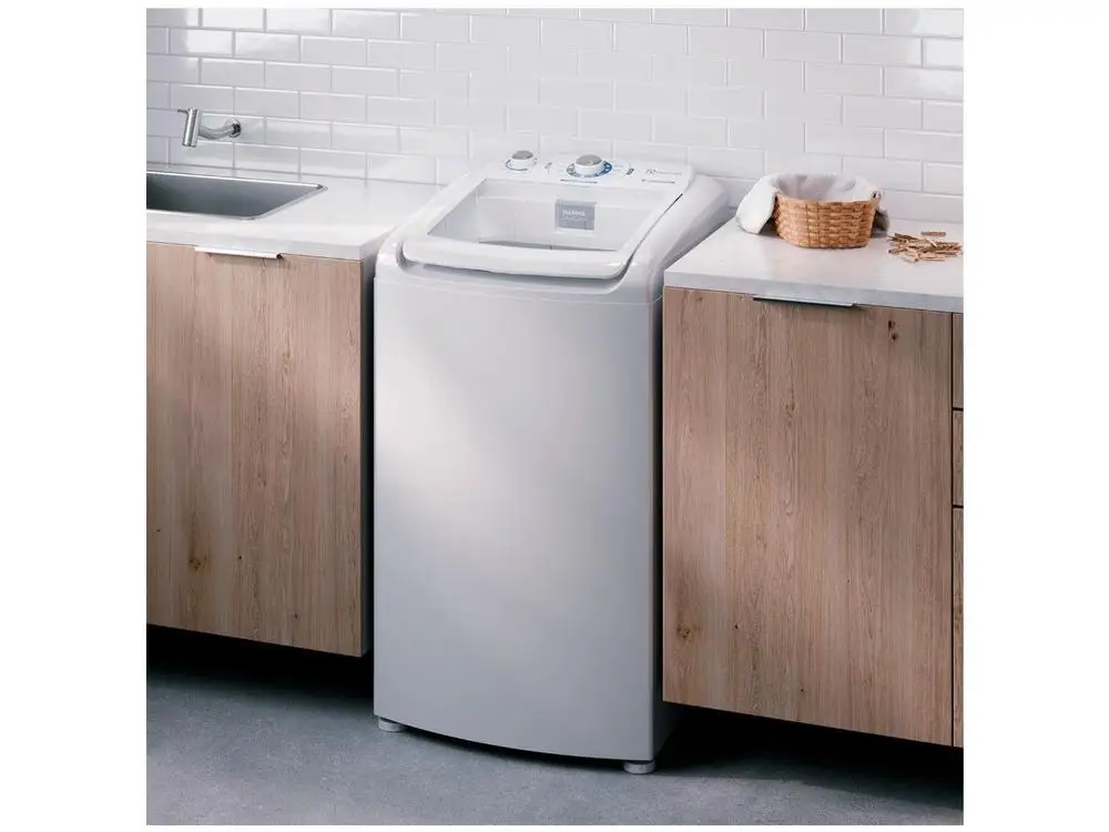 Lavadora de Roupas Electrolux 9kg 10 Programas de Lavagem Branco Efficient Care LED09 - 220V 3