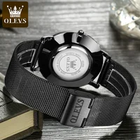 OLEVS 5869 Original Brand Fashion Men's Watch Simplicity Dial Trendy Quartz Watch Waterproof Date Milanese Mesh Belt  Wristwatch 2