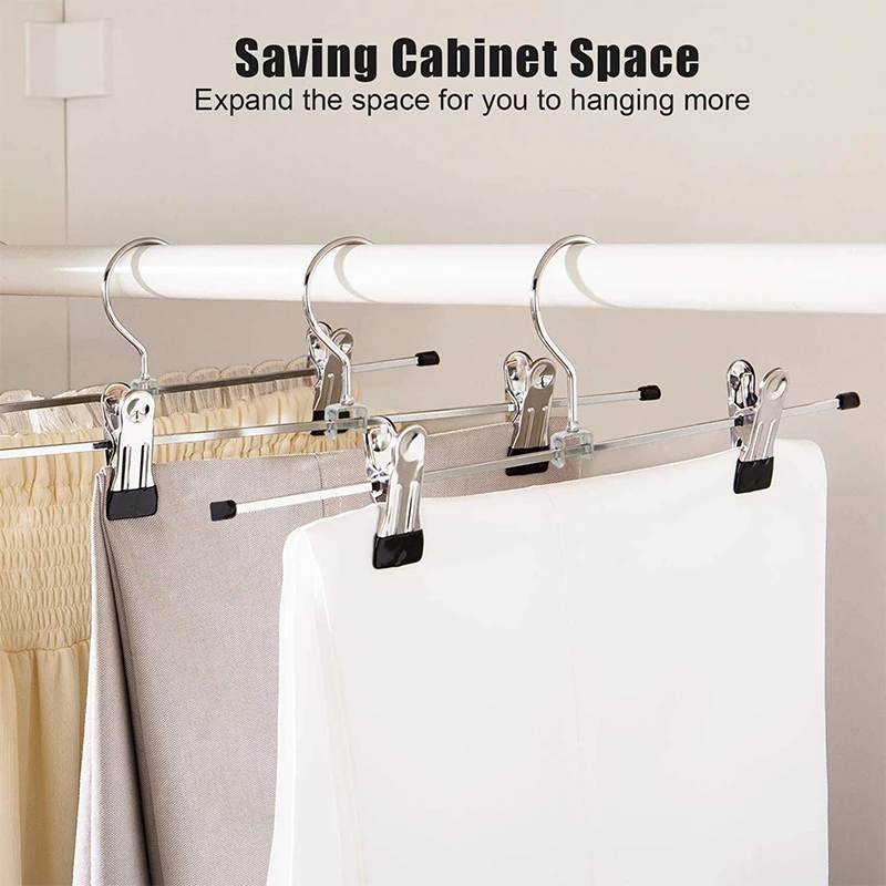 Pants Racks Wind Proof Multi-purpose Skirt Racks 10pcs For Clothes Drying Trousers Wardrobe Clip Anti-slip Clothes Hanger