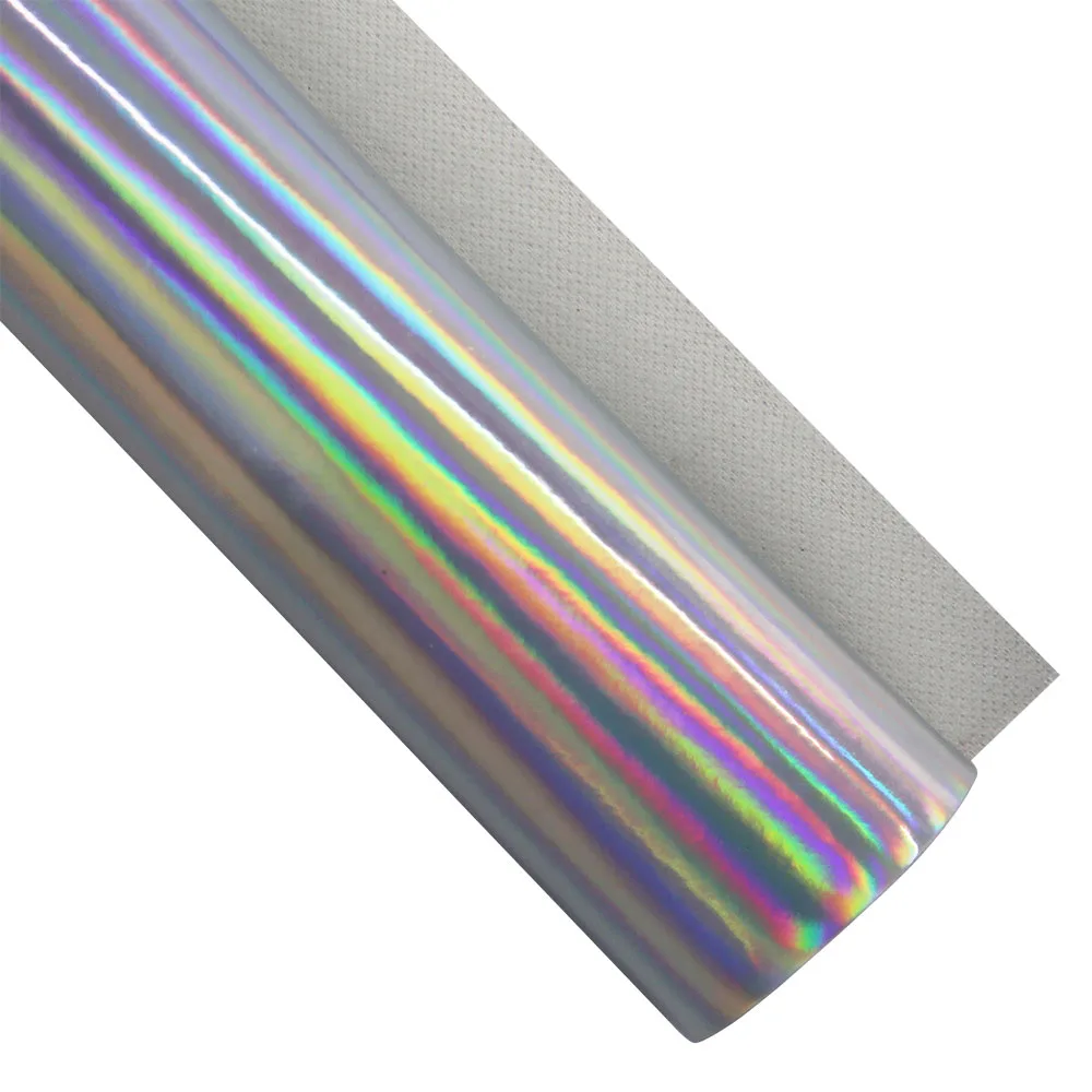 30x134cm rolki srebrne lustro opalizujący holograficzny Faux materiał ze skóry na kolczyk kosmetyczka Craft DIY HM033
