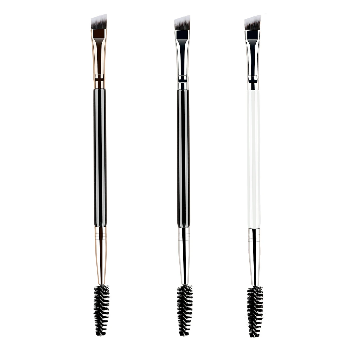 Eyebrow Brush Eyelash Comb makeup brushes Dual Ended Angled brush Spoolie brush 2 in 1 Lash eyebrow brush set makeup tool 2