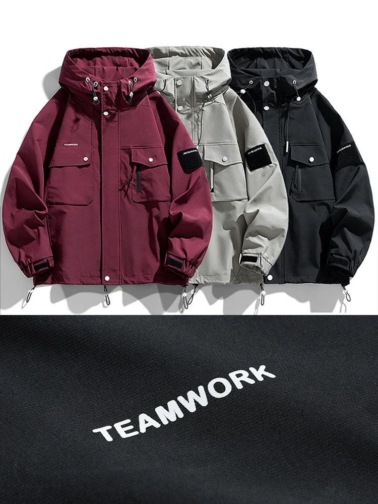 2024 Új Kibuggyan kabát férfiak Koreai Megmunkalás Uniszex Búbos Viharkabát multi-pockets Lezser kabátok Irdatlan Ken Vmint méret 8XL