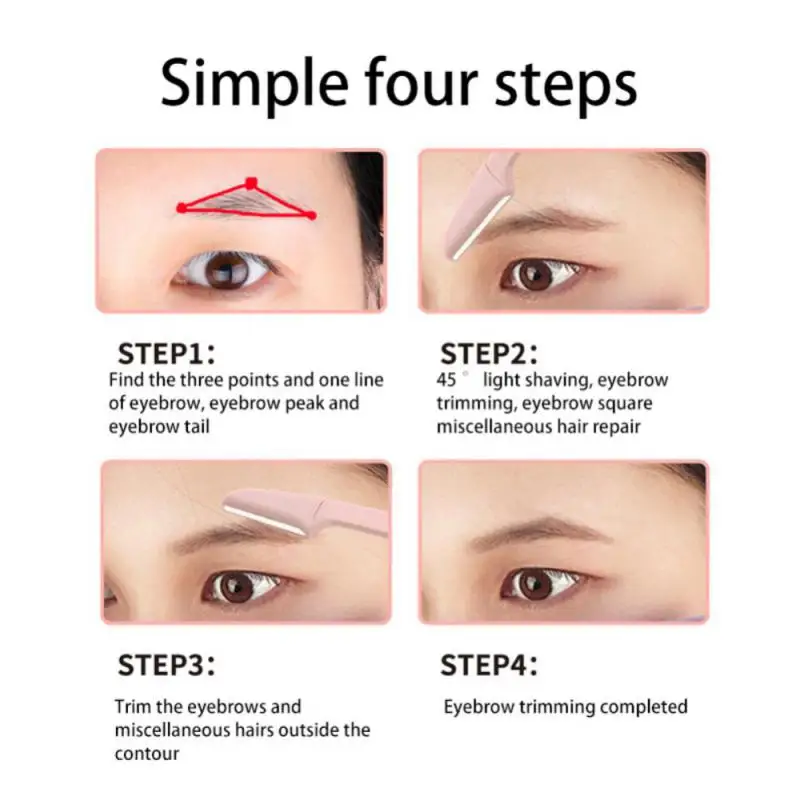1/5/10/15pcs Eyebrow Trimmer Makeup Tools Foldable Eye Brow Razor Body Hair Face Safe Removal Shaver Blades Brow Shaping Knife 4