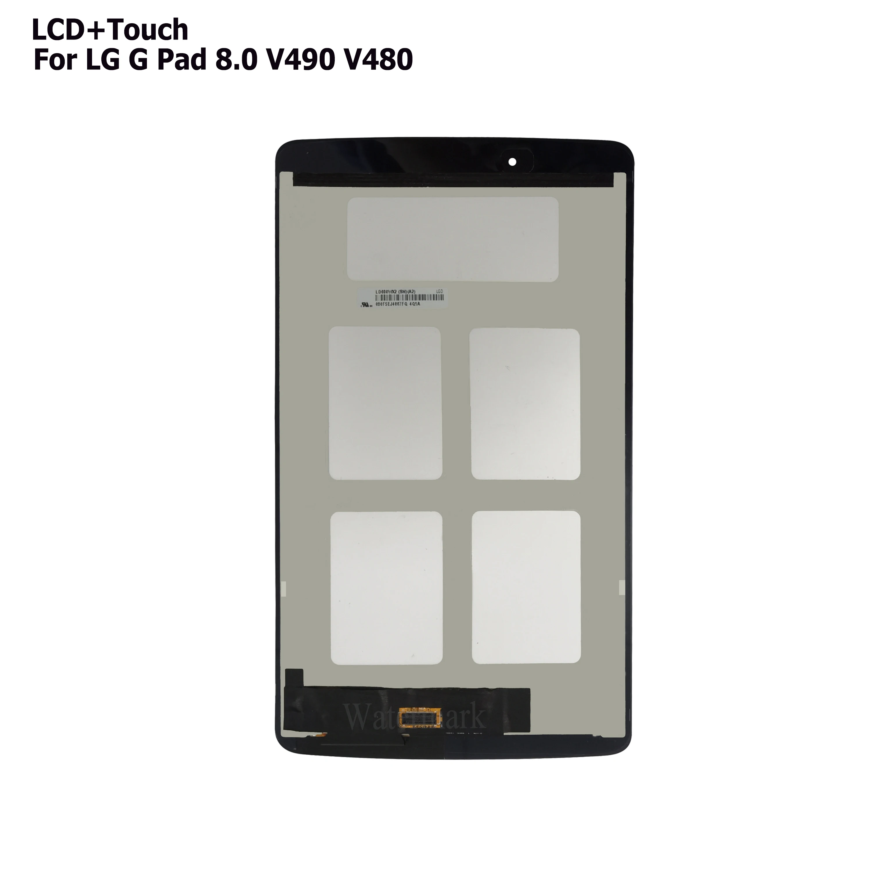 신제품 8 인치 LG G 패드 V480 V490 LCD 디스플레이 터치스크린 패널 디지타이저 어셈블리, 100% 테스트 완료, LG V480 LCD No, 프레임 포함
