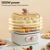 Steamer Electric Steam Pot Cooking Steaming Home 2-layer Transparent Food Dumplings Household Pan Warmer Multicooker 110V/220V 5