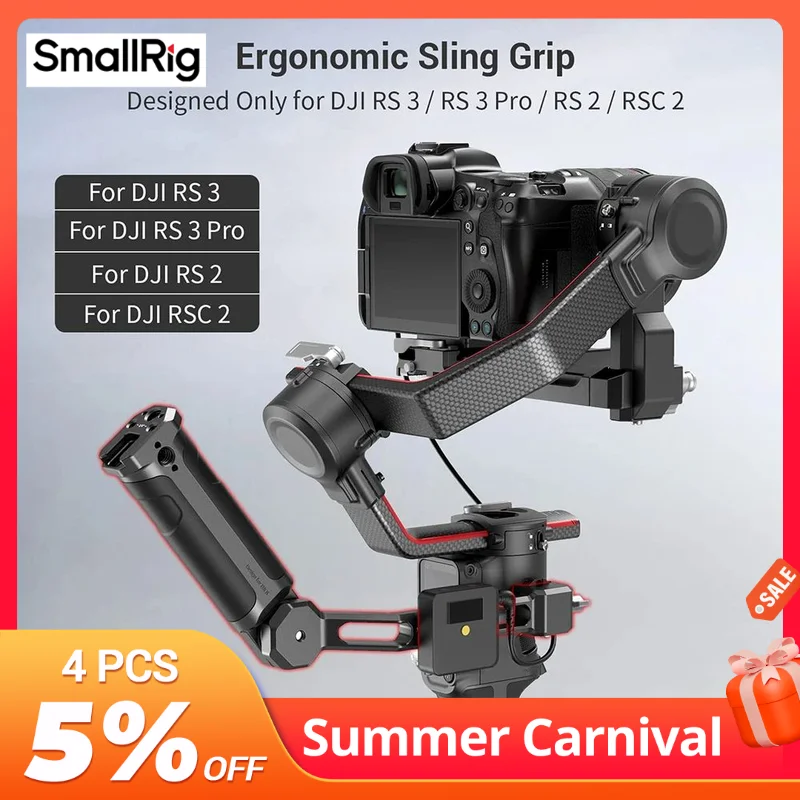 

Ручной Мини-Стабилизатор SmallRig с регулируемой ручкой и двумя рукоятками для DJI RS 2 / RSC 2 / RS 3 / RS 3 Pro / RS 3