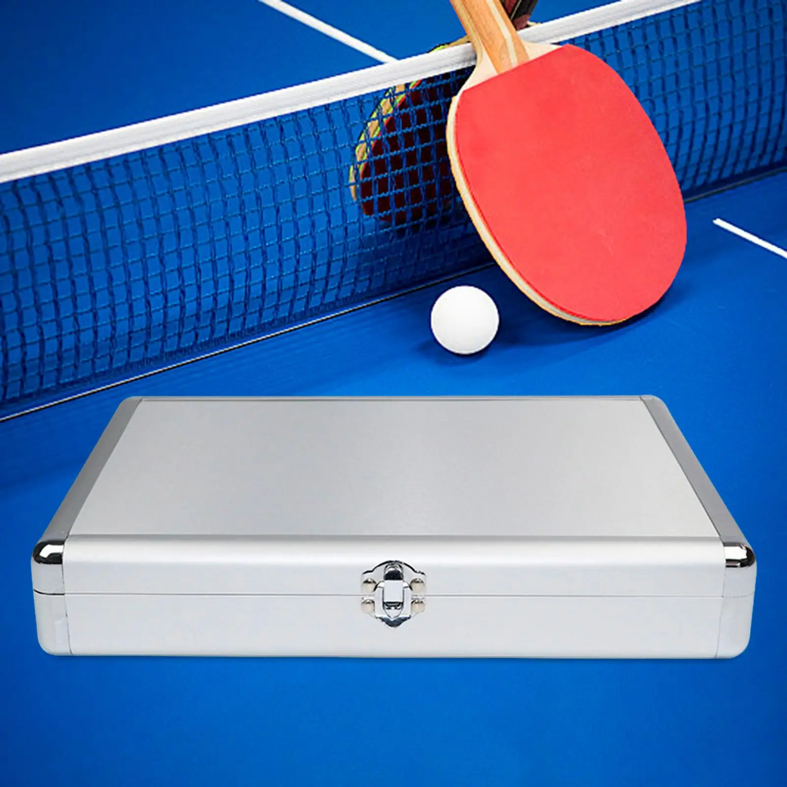 Table Tennis Racket Case Drop Resistant Shock Absorption Storage Bag Water Resistant Travel Carry Bag Outdoor Aluminum Alloy