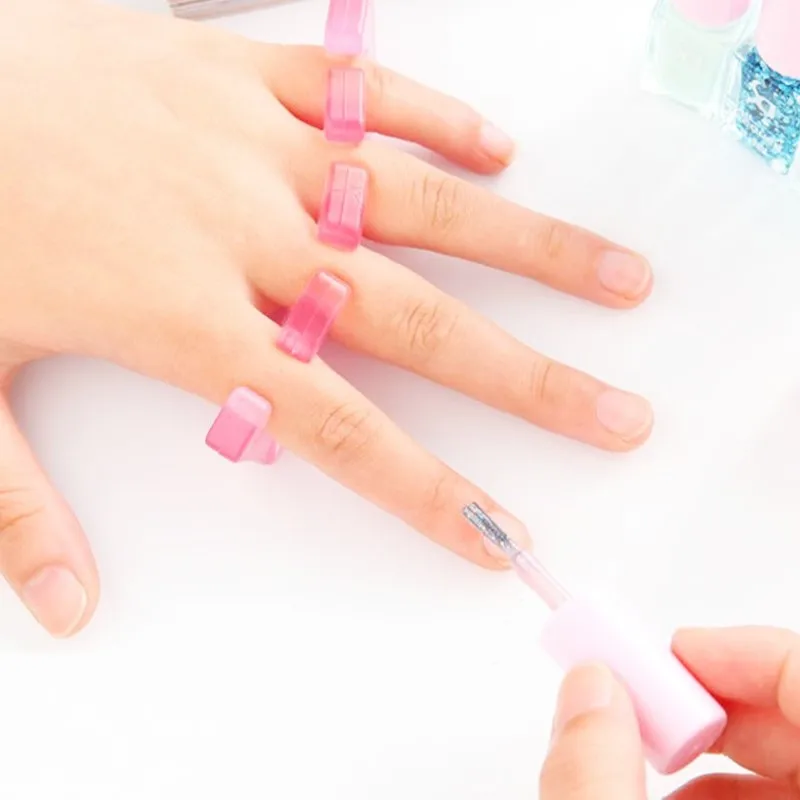 2Pcs Lot Soft Silicone Finger Toe Separator 5 Colors Feet Care Nail Tools Manicure Pedicure Foot Braces Support Assistant Polish
