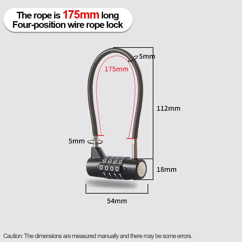 Zahlen-Vorhängeschloss, 4-stelliges Zahlenschloss, wasserdichtes Kabelschloss, Torschlösser für Außenzaun, Fitnessstudio-Schließfach, Haspschrank, Tore
