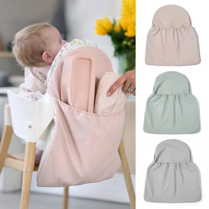 Kids Growth Chair PU Organiser Bag Dining Chair Handy Pocket Accessories High Foot Dining Cover Storage Hanging Bag dining chair accessories children dining chair