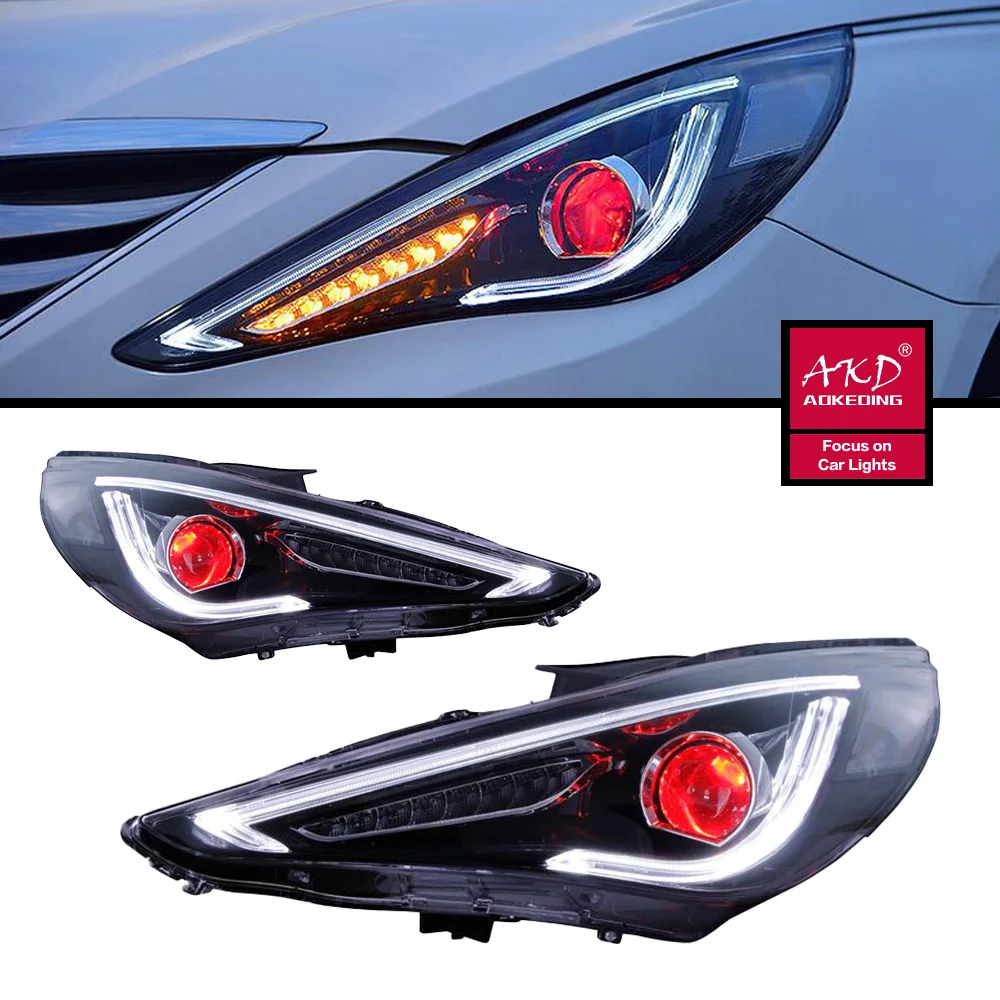 Led Head Light Parts For Hyundai Sonata 8 20102014 Front Headlights