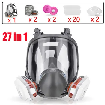 6800 Anti-Fog Gas Mask Full Face Industrial Painting Spraying Respirator Safety Work Filter Dust Proof Formaldehyde Protection
