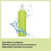 Foldable Water Bottle 500ml TPU All-Day Hydration Sports Hydration Drink Flask For Adults Men Women Teens Athletes Outdoor Gym