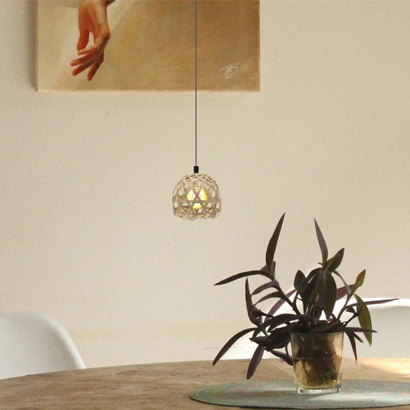 Description Picture 2 of itemWoven Bamboo Lamp Shade Chandelier Mini Globe Ceiling Light Covers Light Rattan Ceiling Fan Bulb Ceiling Ceiling