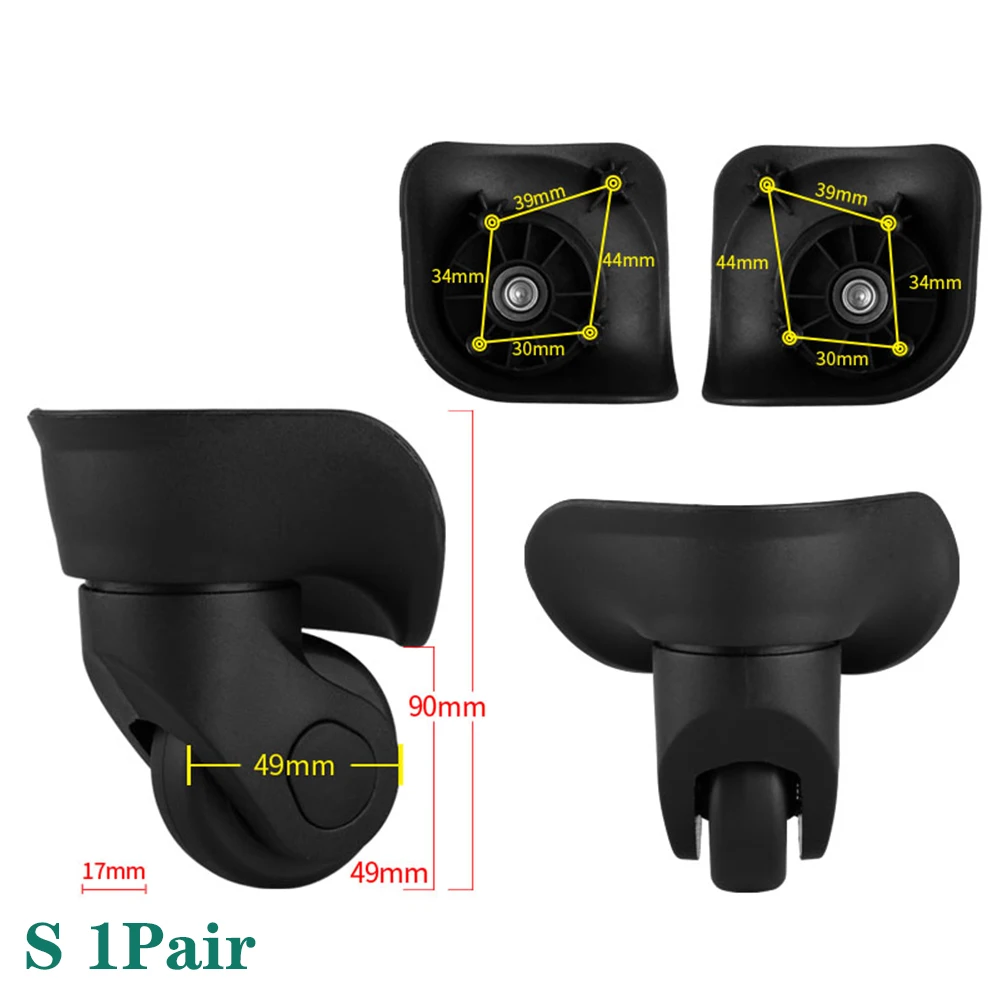 2PCS WX041 Suitcase Universal Wheel Replacement Suitcase Rotating Silent Shock Absorbing Wheel Accessories  Wheels Casters
