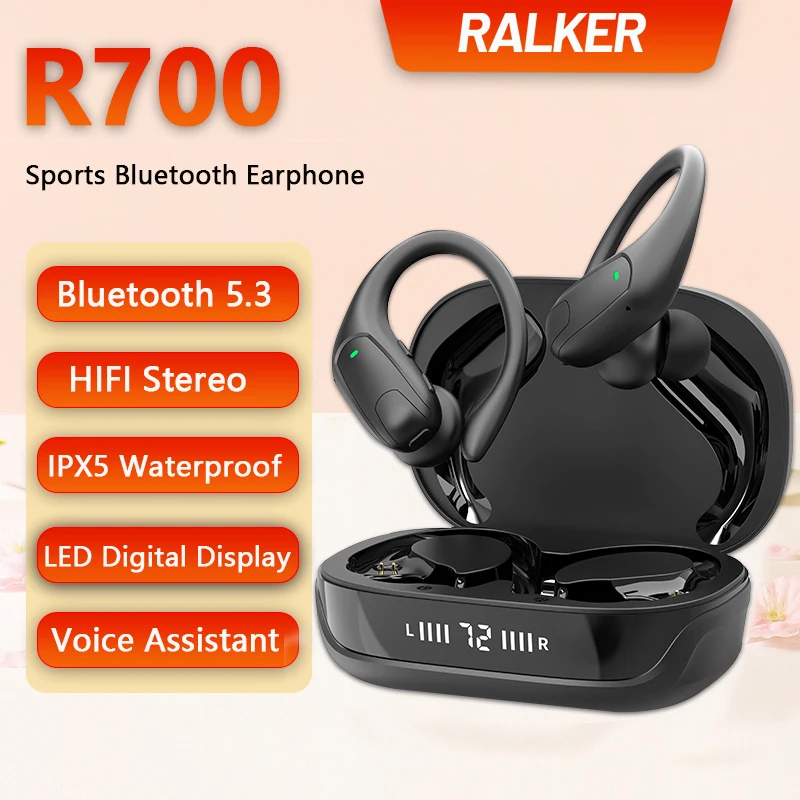 

R700 Mini Wireless Headphones TWS Bluetooth 5.3 Earphone In Ear Sports Headphone IP65 Waterproof Noise Reduction Stereo Headset