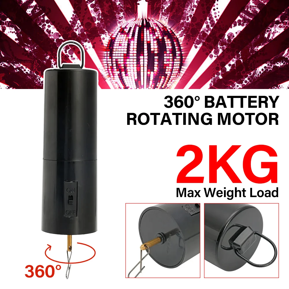 Hanging Rotating Motor Mirror Ball Wind Spinner 18.5x4.5cm Load Bearing 2KG Battery Powered For Disco KTV 360Degrees dc electric motor