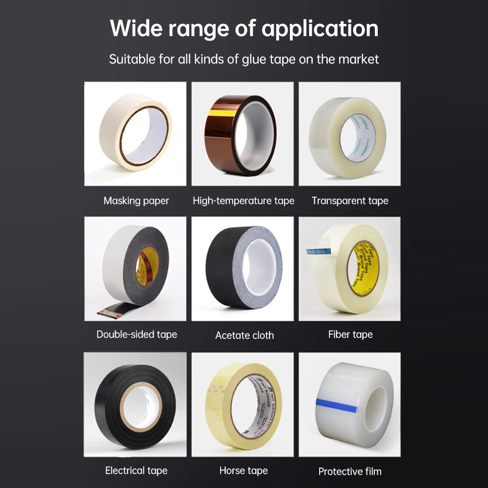 Professional Packing Equipment Automatic Tape Dispenser 2 Tapes Cutting Machine for Various Adhesive Tape/ Elastic Ribbons